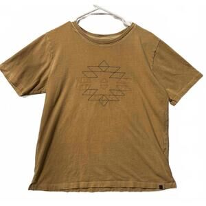 Vintage Pendleton Women’s Tan Embroidered Southwest Geometric T-Shirt Size Large